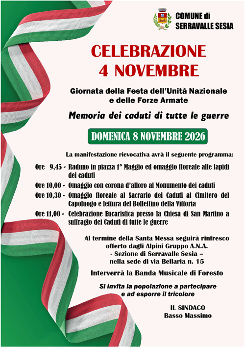 Celebrazione 4 novembre