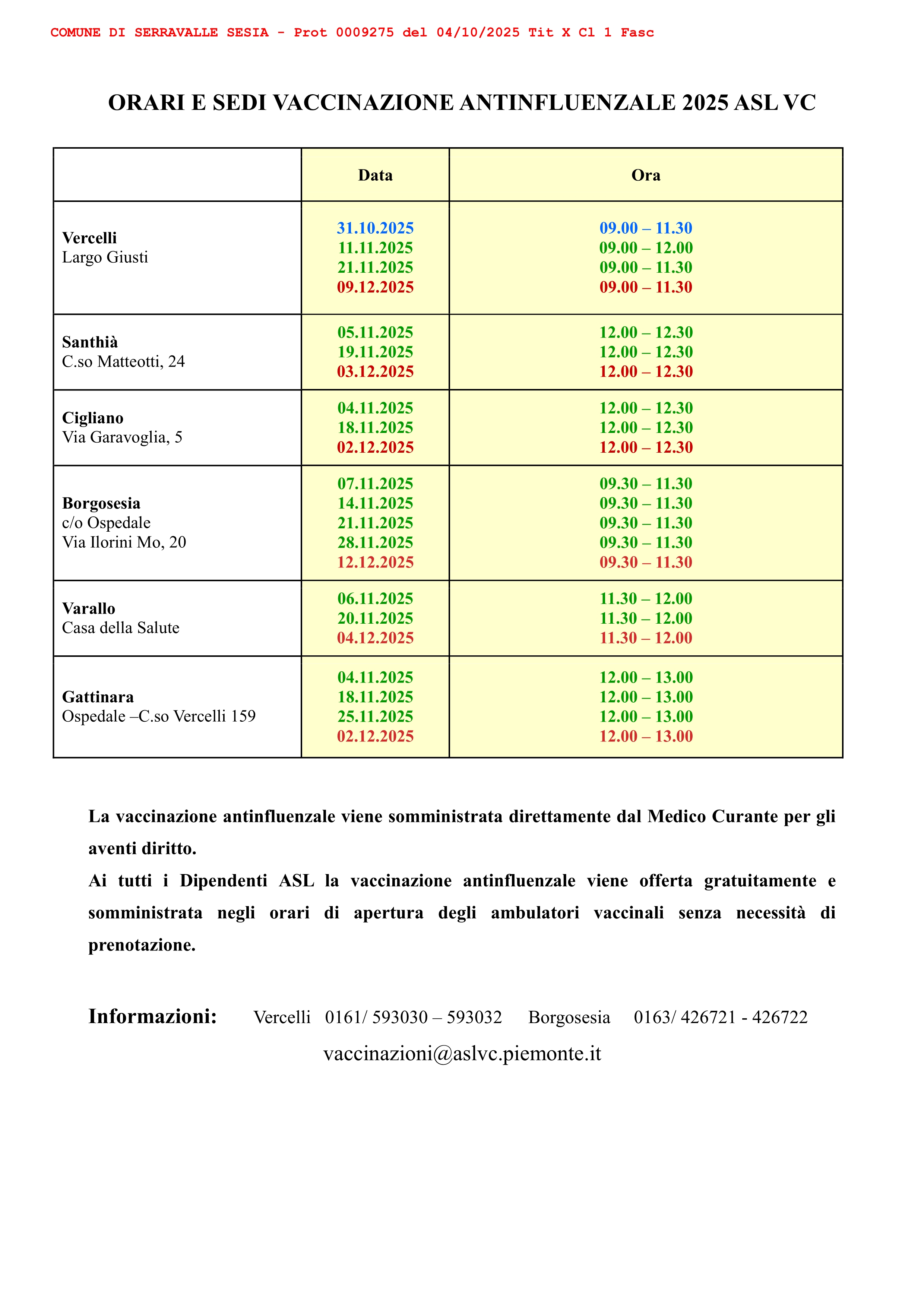 Campagna Vaccinale Antinfluenzale 2025