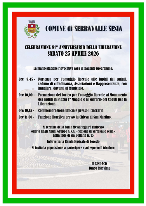 Celebrazione 81° anniversario della Liberazione