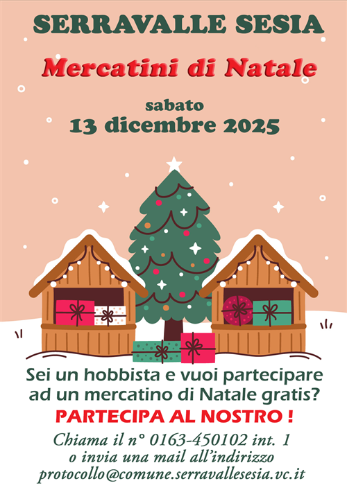 Mercatini di Natale di Serravalle Sesia, sabato 13 dicembre 2025